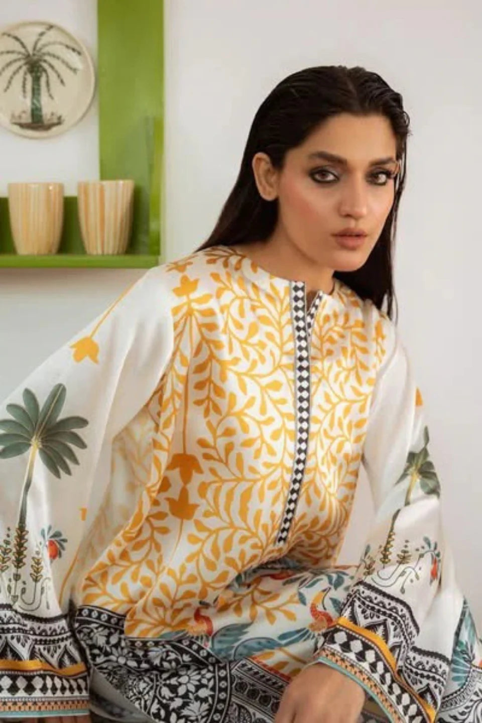 Designer Muslin Digital Printed Two-Piece Co-Ord Set