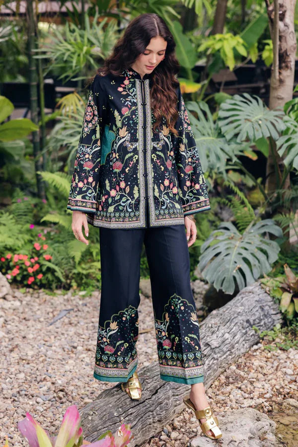 Trendy Black Floral Co-Ord Suit – Luxe Edition