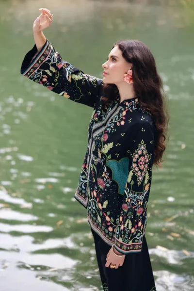 Trendy Black Floral Co-Ord Suit – Luxe Edition