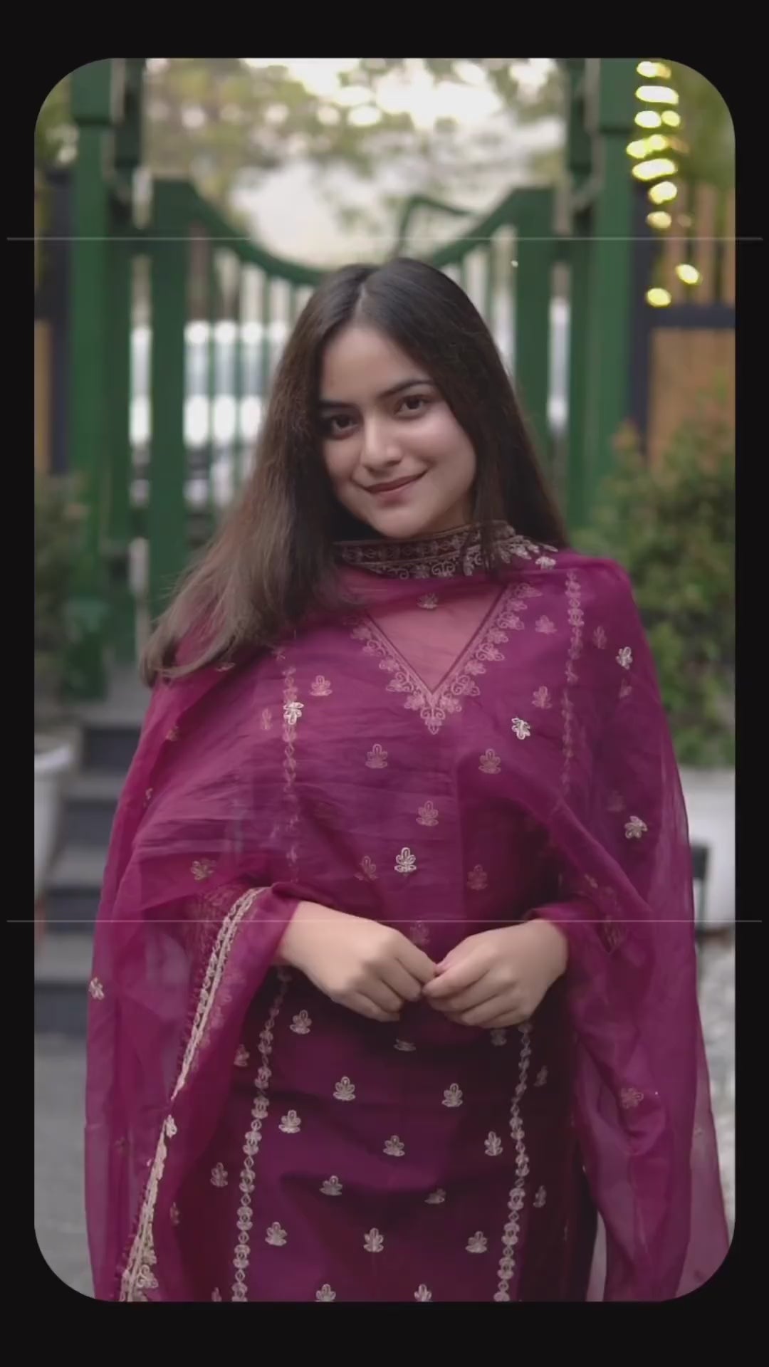 Hand-Embroidered Chanderi Silk Kurta Set