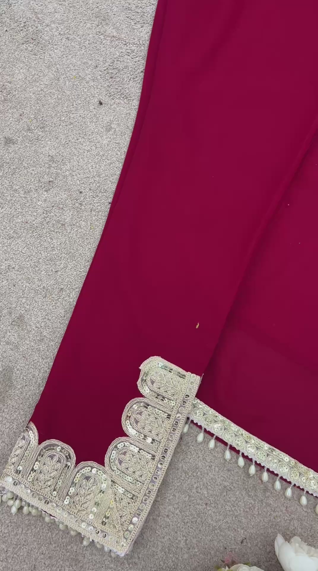 Luxurious Maroon Co-ord Set with Vintage Golden Trim